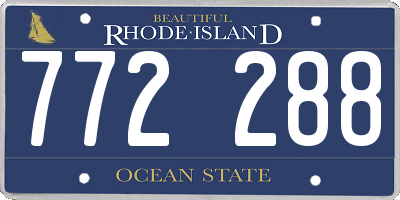 RI license plate 772288
