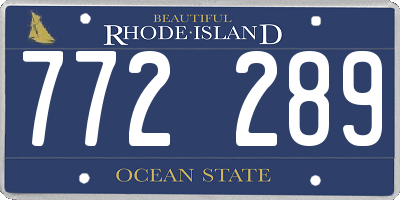 RI license plate 772289