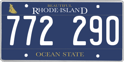 RI license plate 772290