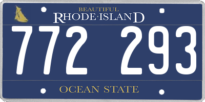 RI license plate 772293