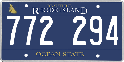 RI license plate 772294