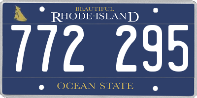 RI license plate 772295