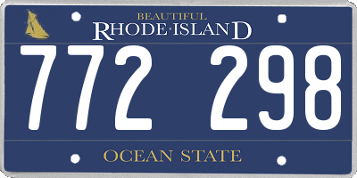 RI license plate 772298