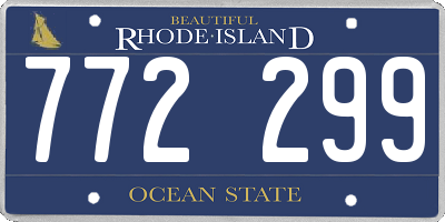 RI license plate 772299