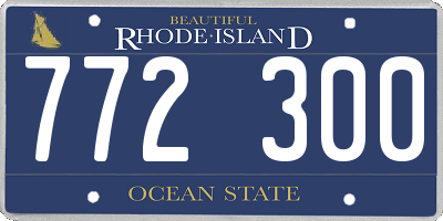 RI license plate 772300