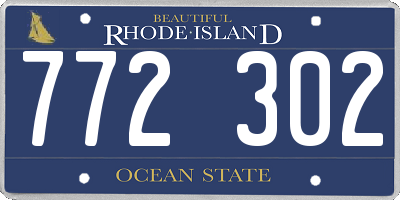 RI license plate 772302
