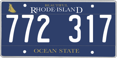 RI license plate 772317