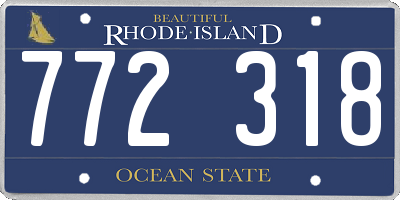 RI license plate 772318