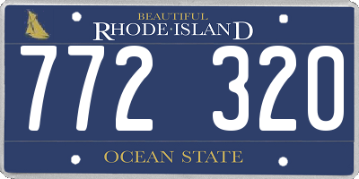 RI license plate 772320