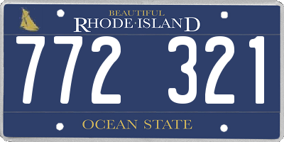 RI license plate 772321