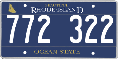 RI license plate 772322