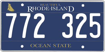 RI license plate 772325