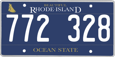 RI license plate 772328