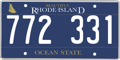 RI license plate 772331