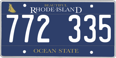 RI license plate 772335