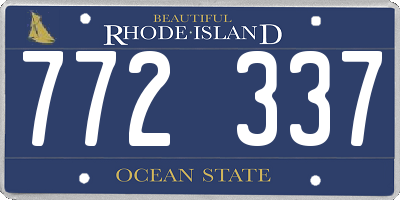 RI license plate 772337