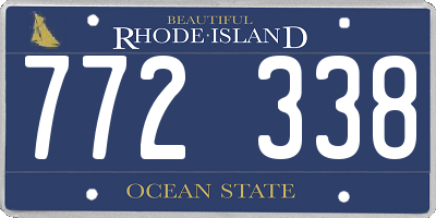 RI license plate 772338