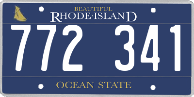 RI license plate 772341