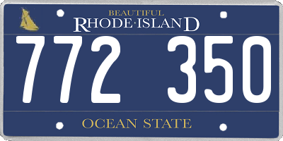 RI license plate 772350