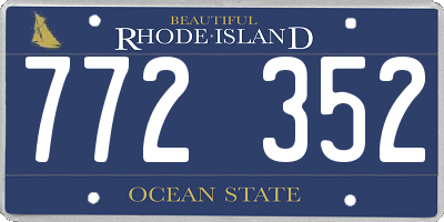 RI license plate 772352