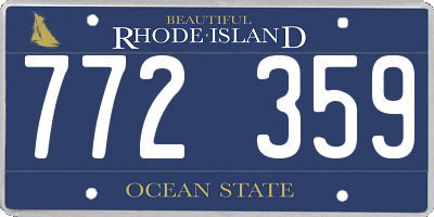 RI license plate 772359