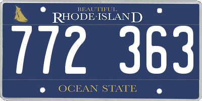 RI license plate 772363