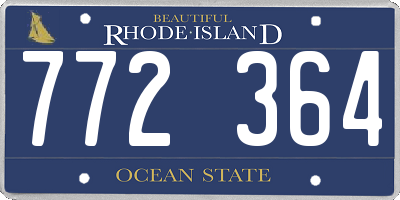 RI license plate 772364