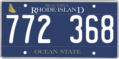 RI license plate 772368