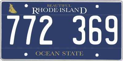 RI license plate 772369