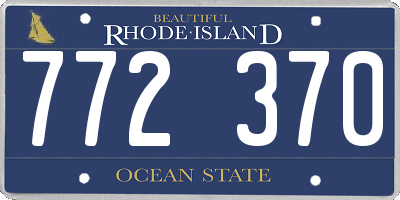 RI license plate 772370