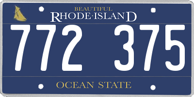 RI license plate 772375