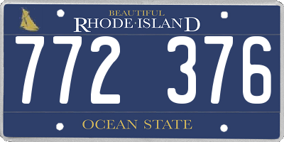 RI license plate 772376