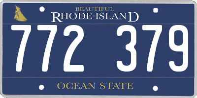 RI license plate 772379