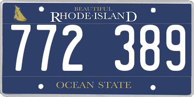 RI license plate 772389