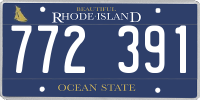 RI license plate 772391