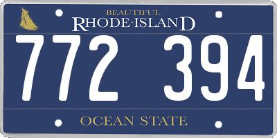 RI license plate 772394