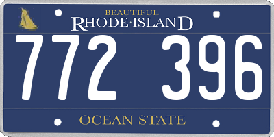 RI license plate 772396