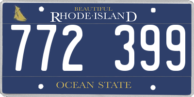 RI license plate 772399