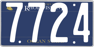 RI license plate 7724