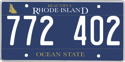 RI license plate 772402