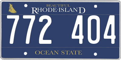RI license plate 772404