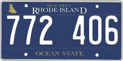 RI license plate 772406