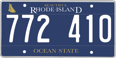 RI license plate 772410