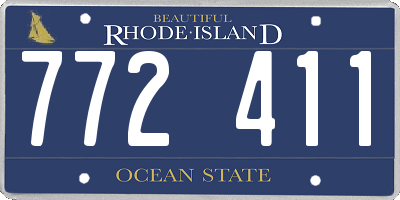 RI license plate 772411