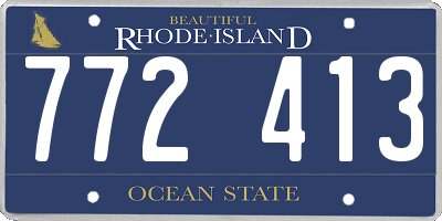 RI license plate 772413