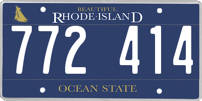 RI license plate 772414