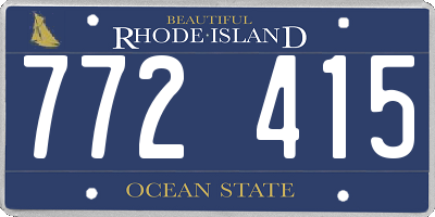 RI license plate 772415