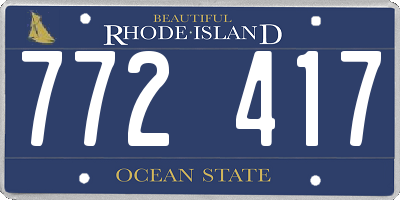 RI license plate 772417