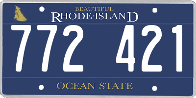 RI license plate 772421