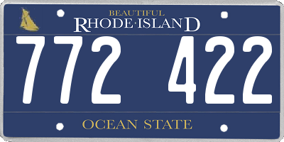 RI license plate 772422